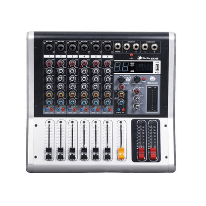 6 Channel PRO Mixer with Effects Power Mixer Bluetooth Audio Mixer for Stage Performance Conference