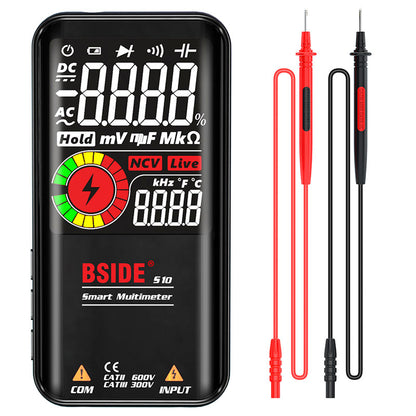BSIDE S10 Smart Multimeter Tester AC DC Voltage Resistance Capacitance Frequency NCV Tester Black