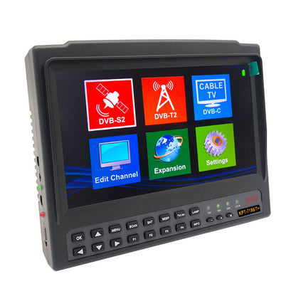 KPT-718S/T+ 7&quot; Combo Satellite Finder (S2+T2+C) CCTV Camera Tester Spectrum Analysis 8MP AHD Input