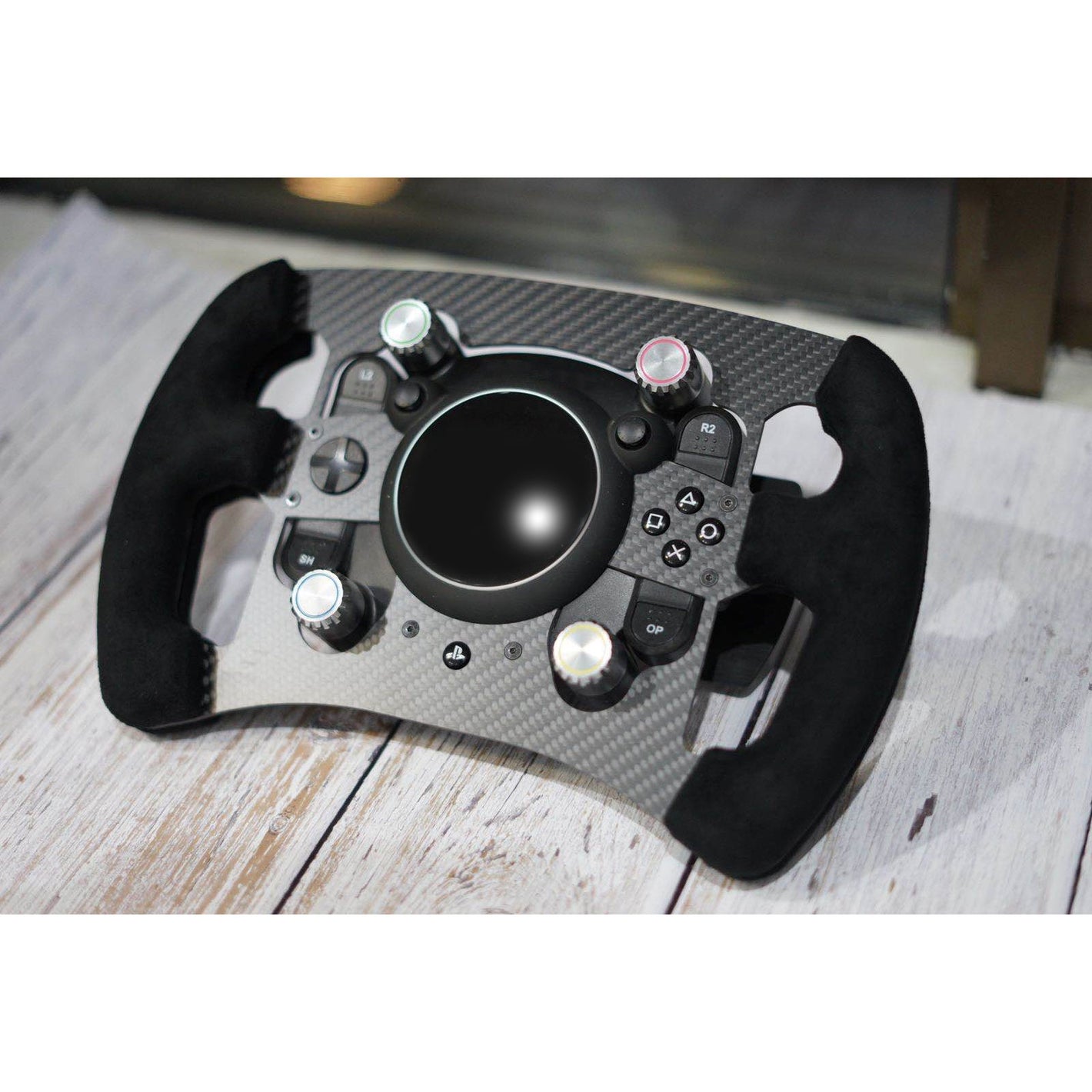 Simplayer SIM Racing Steering Wheel PC Gaming Racing Wheel (with Suede Grip) for Thrustmaster TGT-GT