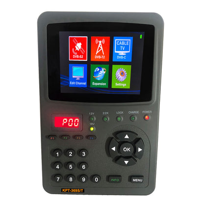 KPT-369S/T 3.5&quot; Combo Satellite Finder (S2+T2+C) Spectrum Analyzer Monitor (Protective Glass on LCD)