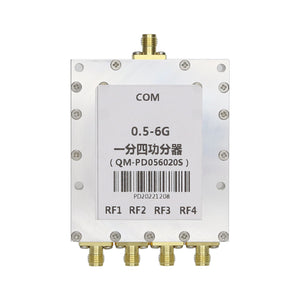 QM-PD056020S 0.5-6G Power Divider 2.4G 5.8G RF Power Splitter 4-Way RF Power Combiner SMA Connector