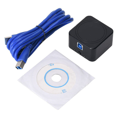 HY-800B Black HD 4K Microscope USB 2.0 Color 8 Millions Drive-free Digital Camera with 1/1.8'' Color IMX CMOS Sensor