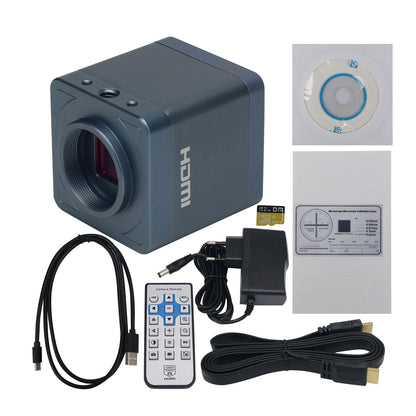 HY-6110 Black Version 4K UHD Digital Microscope Camera HDMI-Compatible Camera with 32G Storage Card Support HDR