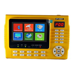 KPT-958HD 4.3&quot; HD Satellite Finder Satellite Signal Finder &amp; Monitor (with TV &amp; AV Input) Yellow