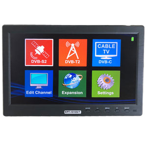 KPT-1010S/T 10.1&quot; Satellite Finder Satellite Signal Finder (S2+T2+C) &amp; HD Monitor (TV+HD+AV Input)