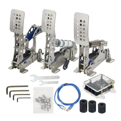 200KG Speed Game Throttle Clutch Hydraulic Pedal Racing Simulator Pedal Equipment PC Direct Drive-(70 Hardness Rubber)