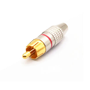 1PCS Red RCA Connector Welding-free Audio Plug for Audio and Video Cable &amp; Monitor and Speaker Connector