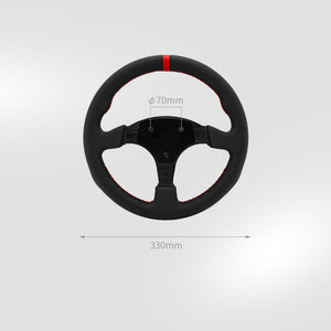 Simagic P-330R 13 Inch SIM Racing Wheel Round Real Leather Racing Steering Wheel for GT Pro Hub
