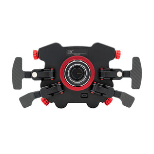 Simagic GT Pro Hub + P-325C 12.8&quot; Real Leather Racing Wheel Cut-off Top Steering Wheel for PC Game