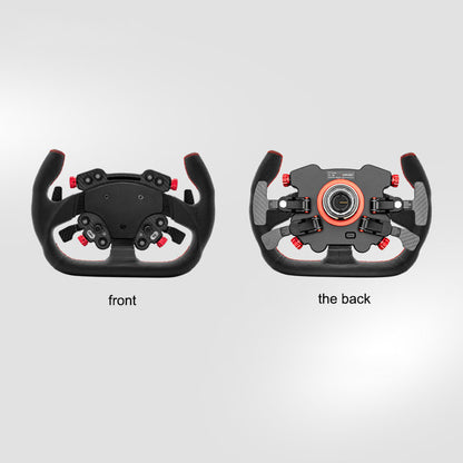 Simagic GT Pro Hub + P-325C 12.8&quot; Real Leather Racing Wheel Cut-off Top Steering Wheel for PC Game