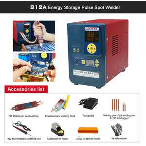812A Energy Storage Pulse Multifunctional Handheld Automatic Spot Welder with 73B Welding Pen for 18650 Battery Group