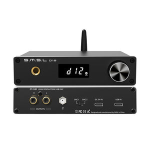 SMSL D12 768KHz 32Bit Bluetooth DAC USB DAC Audio Decoder AK4493S DSD512 for XMOS XU316 MQA