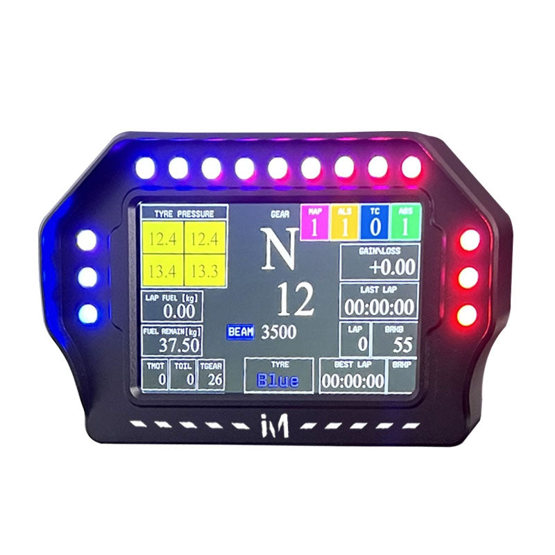 Simplayer 4-Inch RGB LCD Dashboard Dash Screen SIM Racing Wheel Accessory Suitable for Simagic Fanatec Moza