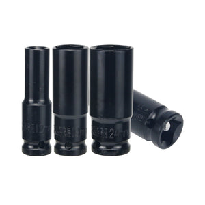 10PCS Impact Socket Set Metric Long Hex Socket Set with Plastic Storage Box for Electric Wrenches