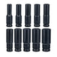 10PCS Impact Socket Set Metric Long Hex Socket Set with Plastic Storage Box for Electric Wrenches