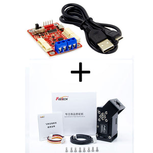 FEETECH SM60CL 60KG Bus Servo 360-degree Dual Shaft All Metal Servo with URT-1 Debugger Board