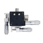 LD40-LM 40x40MM/1.6x1.6" XYZ Axis Sliding Stage Manual Sliding Table with Left-Handed Micrometer