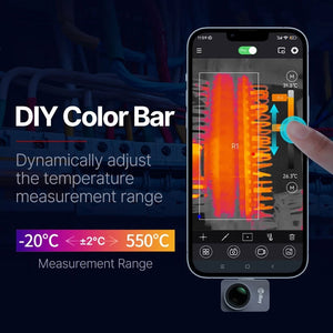 InfiRay P2 Pro 550℃/1022℉ Original Phone Thermal Imager Camera with Magnetic Macro Lens for iOS