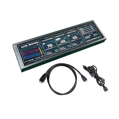 8.8&quot; 1920x480 LCD Touch Screen Monitor Long Strip LCD Screen w/ Black Shell for AIDA64 CPU GPU SSD