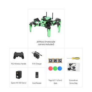 Hiwonder JetHexa ROS Hexapod Robot (Standard Kit w/ Monocular Camera) Supports Wireless Controller