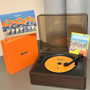 Bluetooth CD Player Disc Player (Walnut) with Built in Speaker Enables Lossless Sound Quality