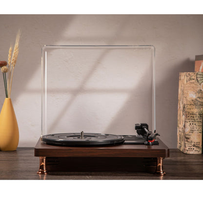 Bluetooth Vinyl Record Player with Speakers Solid Wood LP Record Player Living Room Decoration Gift