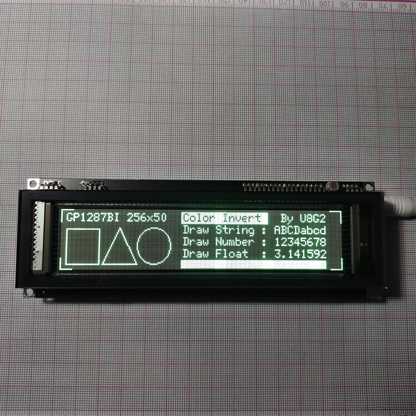 6.1 Inch 256x50 VFD Display Module Graphical Dot Matrix Display Developer Kit for Ar-duino STM32