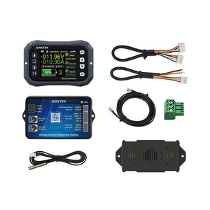 KH140F Grey Coulombmeter Voltmeter and Amperemeter Battery Monitor 2.4inch LCD Screen with Built-in Buzzer