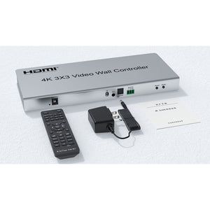 HDMI 4K 3x3 Video Wall Controller with 1 Input 9 Outputs Applied to LCD TV Stores Shows Events