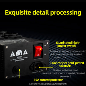 YYAUDIO YY-6000 3000W 15A AC Power Filter Power Supply Filter EU Standard for CD Player Amp Speaker