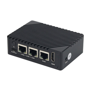 NanoPi R5S Mini Router Mini PC Router Dual 2.5G w/ CNC Metal Case RK2568 Board (2GB RAM + 8GB EMMC)