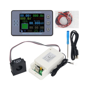 120V 200A Voltage Current Meter Battery Capacity Manager VAC8810F 2.4&quot; Color LCD without Bluetooth