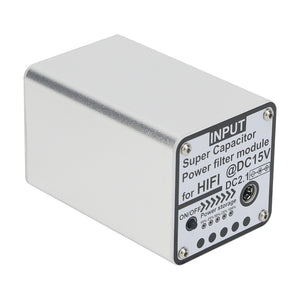 15V 5F Super Capacitor Power Filter Module for Hifi Line Filter EMI Filter DC2.1 Input Output Ports