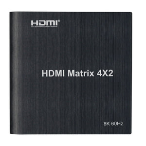 8K 60Hz HDMI Matrix 4X2 HDR HDMI Matrix Switch Supports HDCP 2.3 HDMI 2.1 EDID Management