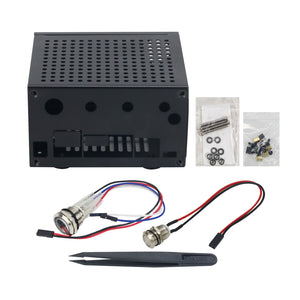 Metal Case Enclosure with Power Reset Control Switch for NVIDIA Jetson Nano Developer Kit A02 / B01 / 2GB