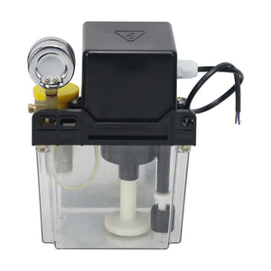 1L 110V Automatic Lubrication Pump Dual Display &amp; Pressure Gauge for CNC Machines &amp; Oil Pump Lathes