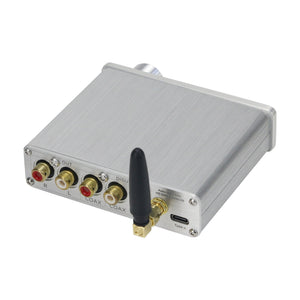 BRZHIFI BT-30 BT5.1 Bluetooth Receiver USB DAC ES9038 Audio Decoder (Silver) for LDAC APTX-HD