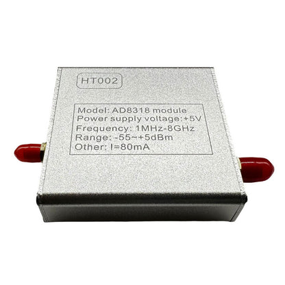 HT002 1MHz - 8000MHz RF Power Meter AD8318 Module Logarithmic Detector Controller for Power Detection