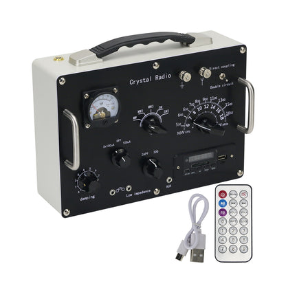 High Quality Crystal Radio Medium Wave and Shortwave Retro Crystal Radio with FM Radio and MP3 Music Player Module