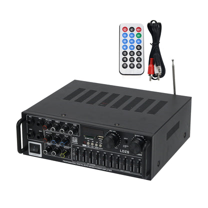 AV-326BT 200W+200W Professional Digital ECHO Mixer Power Amplifier FM Radio for Home Vehicle Use