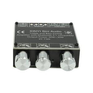 XY-T30L Bluetooth5.1 Digital Power Amplifier Board 2.0 Stereo Dual Channel 30Wx2 with Treble and Bass Adjustment