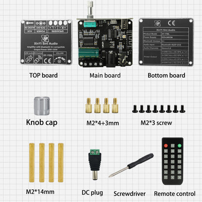 XY-Y50L HiFi 50W + 50W Stereo Bluetooth5.1 Digital Power Amplifier Board Dual Channel with Remote Control