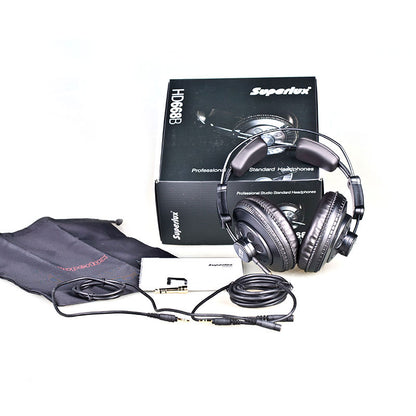 Superlux HD668B Semi-Open Professional Studio Headphones Wired Monitor Headphones for Music Studio