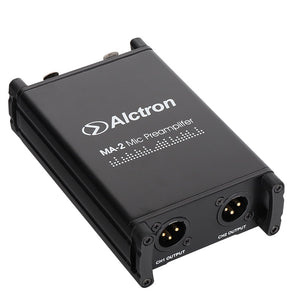 Alctron MA-2 Mic Preamplifier Mic Preamp for Dynamic &amp; Passive Ribbon Microphones Dual Mic Input