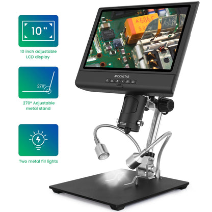 Andonstar AD209 10-inch LCD Screen Digital Microscope for Phone Repair &amp; Arts &amp; Crafts/Miniature