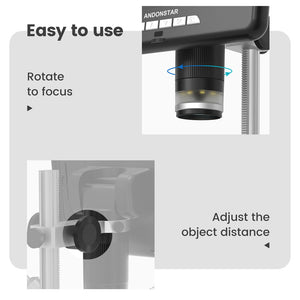 Andonstar AD207S 7-inch UHD Screen Digital Microscope for Electronics Soldering and Repairing