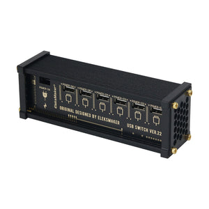 Eleksmaker NK1 ELEKS USB Switch 6 Port USB Hub Vintage Gold-plated Gift w/ Independent Toggle Switch