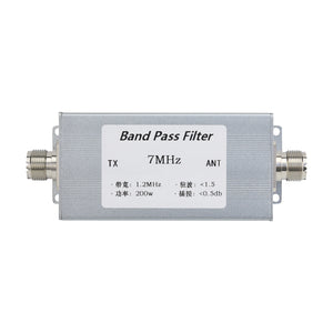 7MHz Band Pass Filter BPF Bandpass Filter Anti-Interference Improved Receiving Sensitivity 200W