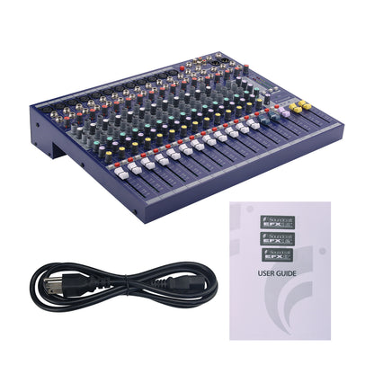 EFX12 12-channel Mixing Console Live Sound Audio Mixer with Built-in 24bit Effects for Stage